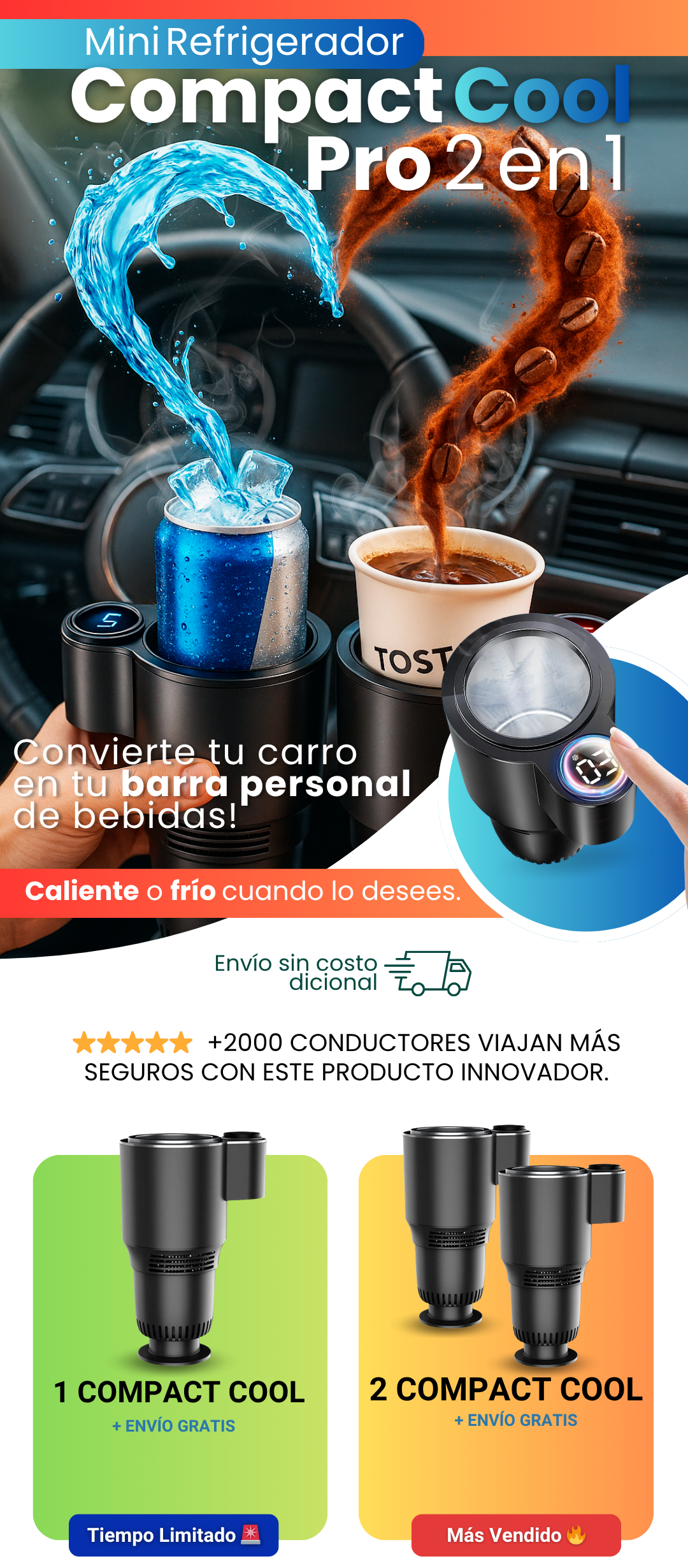 Mini Refrigerador Compact Cool Pro 2 en 1